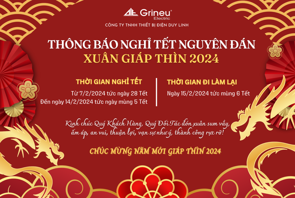 THÔNG BÁO LỊCH NGHỈ TẾT NGUYÊN ĐÁN 2024