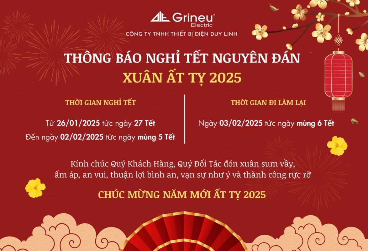 THÔNG BÁO LỊCH NGHỈ TẾT NGUYÊN ĐÁN 2025