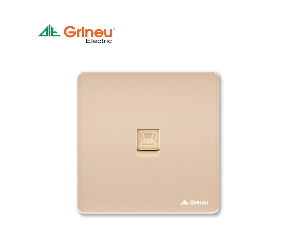 Mặt ổ cắm điện thoại 4 dây Grineu