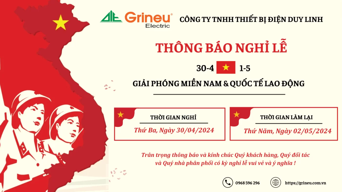 THÔNG BÁO NGHỈ LỄ GIẢI PHÓNG MIỀN NAM 30/4 VÀ QUỐC TẾ LAO ĐỘNG 1/5