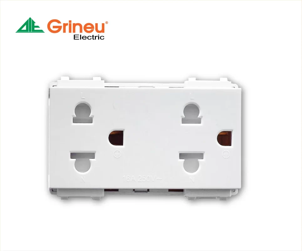 Ổ cắm đôi 3 chấu (cỡ 99)