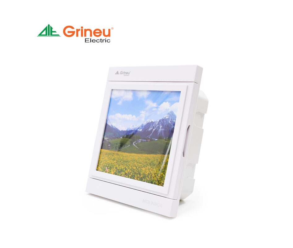 Tủ điện âm tường mặt tranh Grineu
